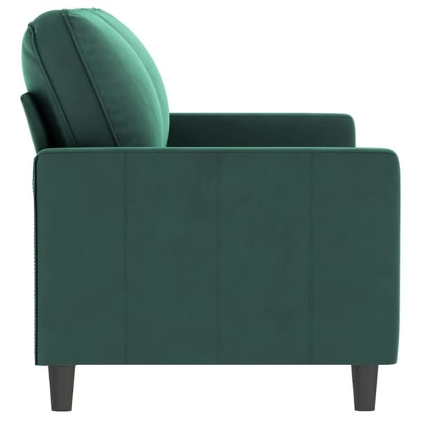 vidaXL Soffa 2-sits mörkgrön 140 cm sammet