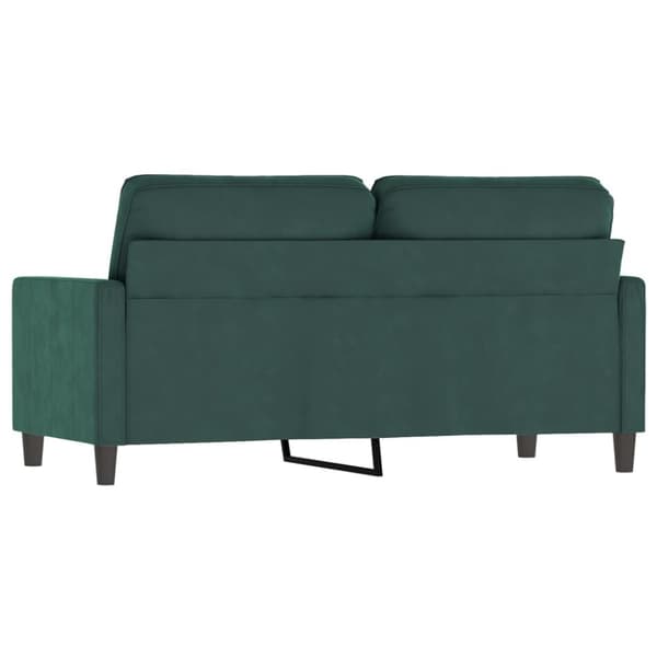 vidaXL Soffa 2-sits mörkgrön 140 cm sammet
