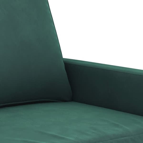 vidaXL Soffa 2-sits mörkgrön 140 cm sammet