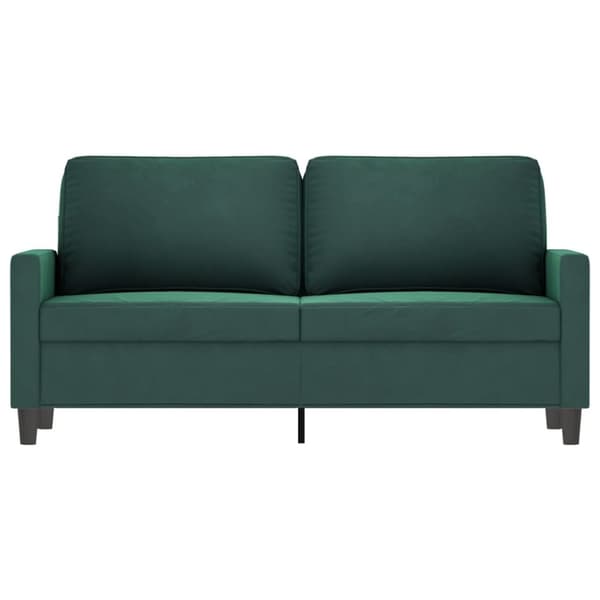 vidaXL Soffa 2-sits mörkgrön 140 cm sammet
