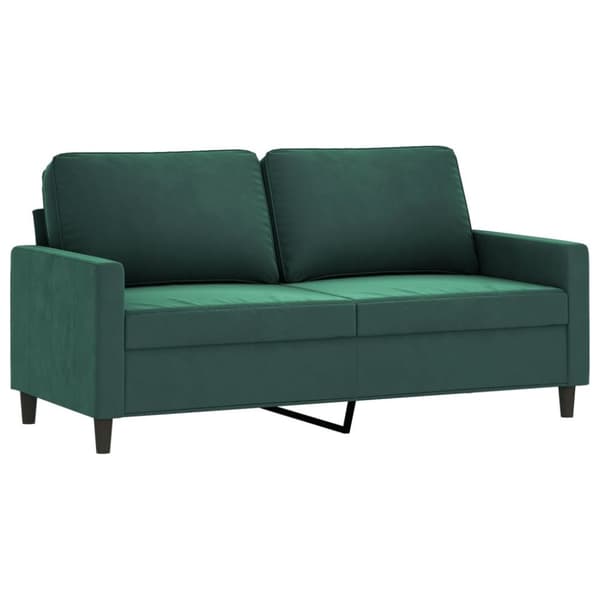 vidaXL Soffa 2-sits mörkgrön 140 cm sammet