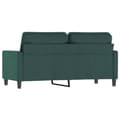 Miniatyrbillede 4 af 8: vidaXL 2-personers sofa 140 cm fløjl mørkegrøn