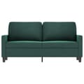 Miniatyrbillede 2 af 8: vidaXL 2-personers sofa 140 cm fløjl mørkegrøn