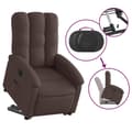 Miniatyrbild 5 av 11: vidaXL Elektrisk reclinerfåtölj med uppresningshjälp brun tyg