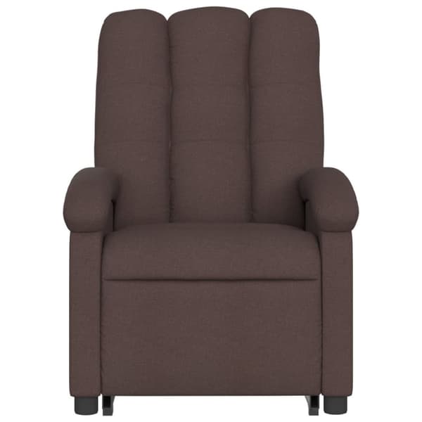 vidaXL Elektrisk reclinerfåtölj med uppresningshjälp brun tyg