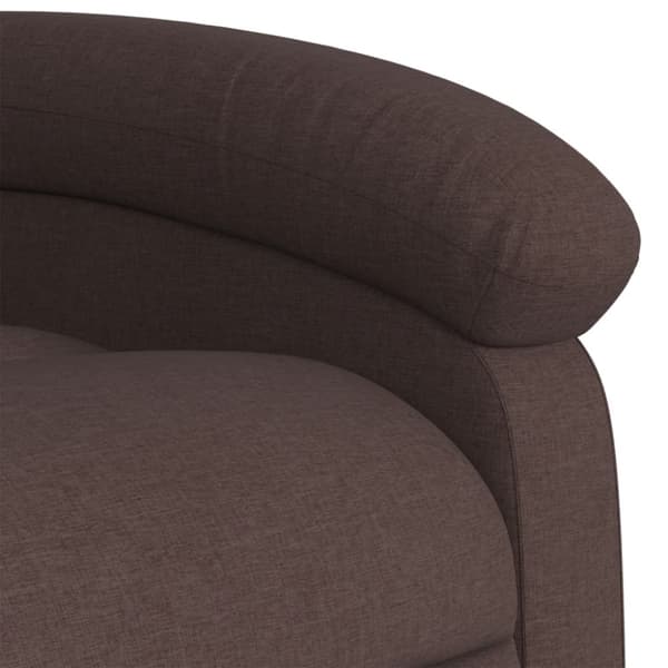 vidaXL Elektrisk reclinerfåtölj med uppresningshjälp brun tyg