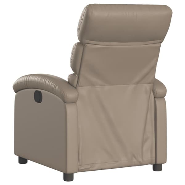 vidaXL Elektrisk reclinerfåtölj cappuccino konstläder