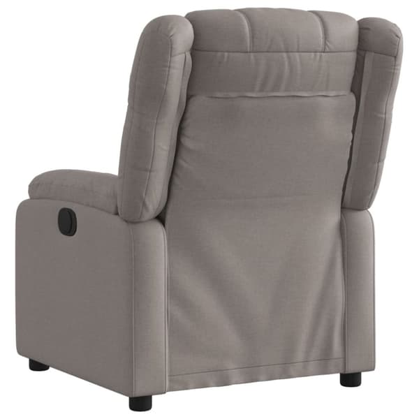 vidaXL Elektrisk reclinerfåtölj taupe tyg