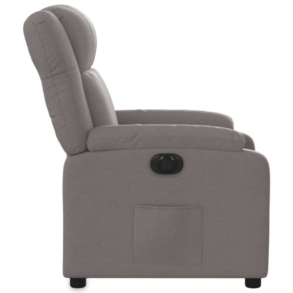 vidaXL Elektrisk reclinerfåtölj taupe tyg