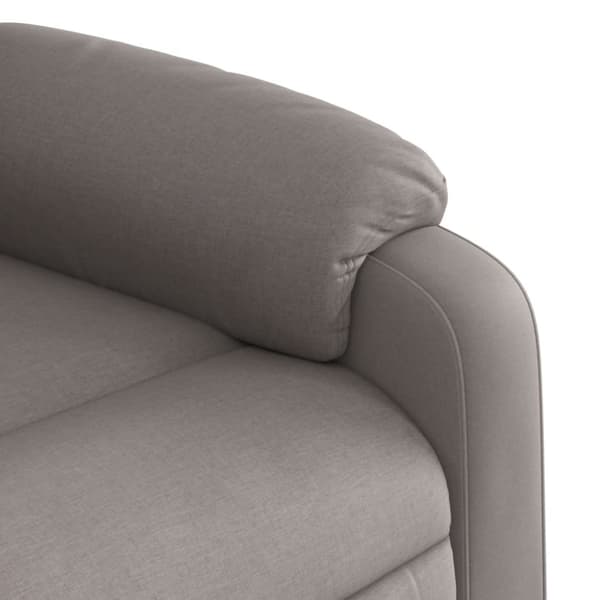 vidaXL Elektrisk reclinerfåtölj taupe tyg