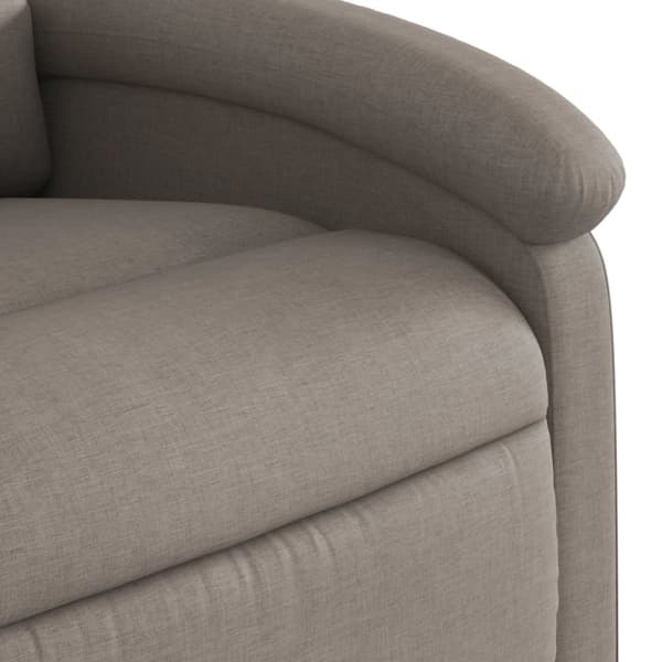 vidaXL Elektrisk reclinerfåtölj med uppresningshjälp taupe tyg