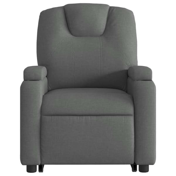 vidaXL elektrisk massagestol med løftefunktion stof mørkegrå