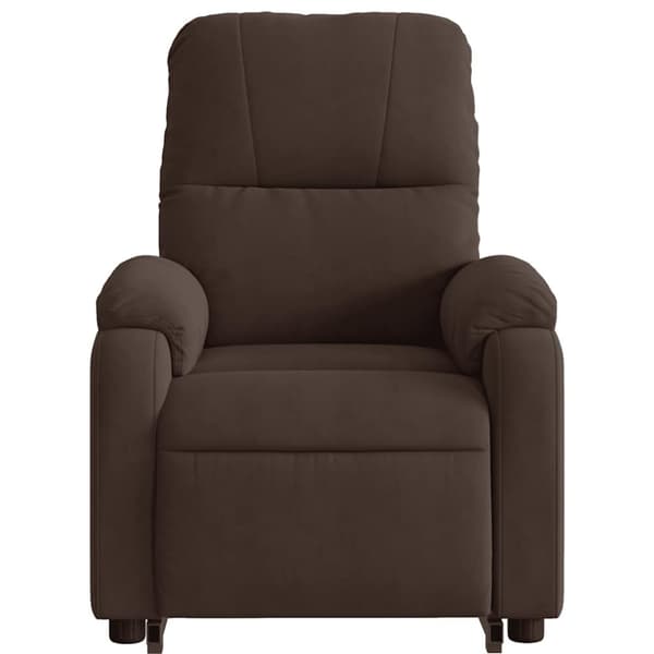 vidaXL Massagefåtölj med uppresningshjälp brun mikrofibertyg
