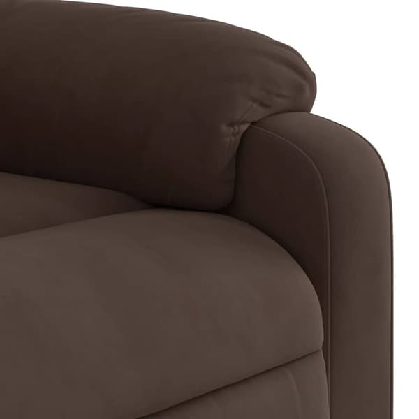 vidaXL Massagefåtölj med uppresningshjälp brun mikrofibertyg