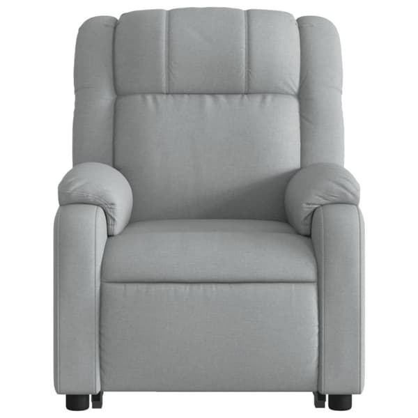 vidaXL Reclinerfåtölj med uppresningshjälp ljusgrå tyg