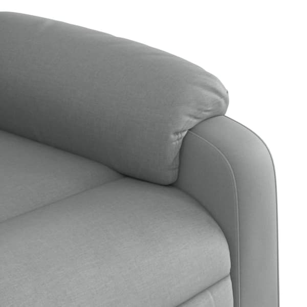 vidaXL Reclinerfåtölj med uppresningshjälp ljusgrå tyg