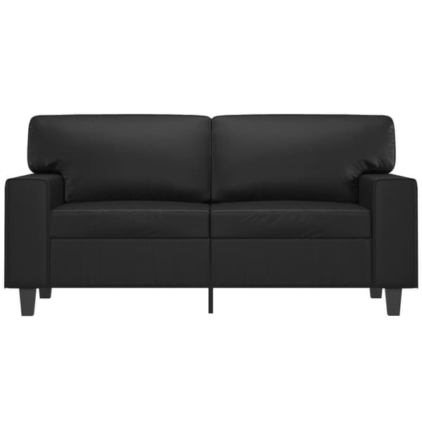 vidaXL 2-personers sofa 120 cm kunstlæder sort