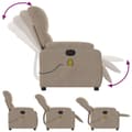 Miniatyrbild 7 av 10: vidaXL Elektrisk massagefåtölj taupe mikrofibertyg