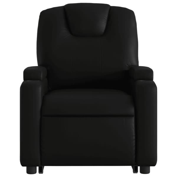 vidaXL Reclinerfåtölj med uppresningshjälp svart konstläder