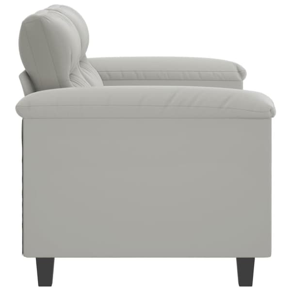 vidaXL 2-personers sofa 120 cm mikrofiberstof lysegrå