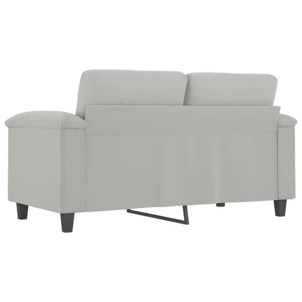 vidaXL 2-personers sofa 120 cm mikrofiberstof lysegrå