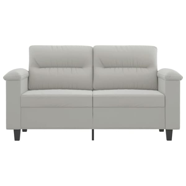 vidaXL 2-personers sofa 120 cm mikrofiberstof lysegrå