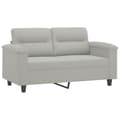 Miniatyrbillede 1 af 8: vidaXL 2-personers sofa 120 cm mikrofiberstof lysegrå