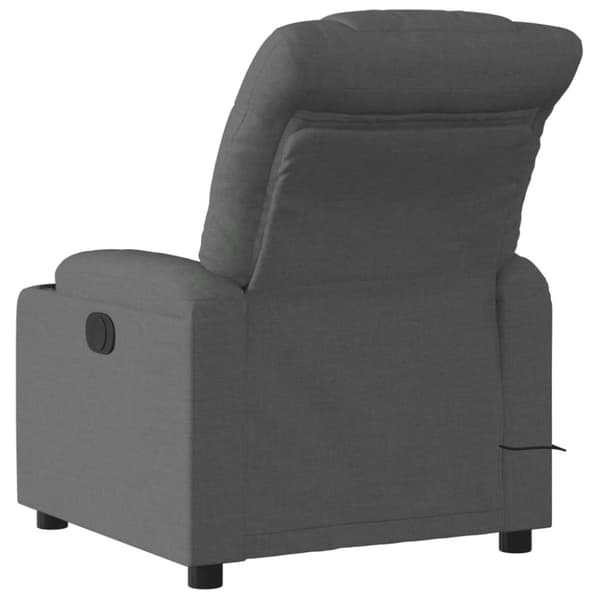 vidaXL Elektrisk massagefåtölj mörkgrå tyg