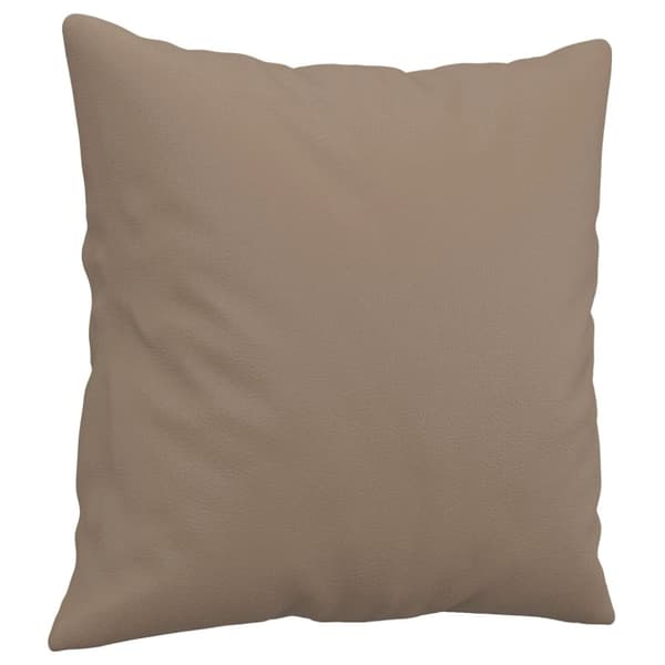 vidaXL 2-sits soffa med prydnadskuddar cappuccino 140 cm konstläder