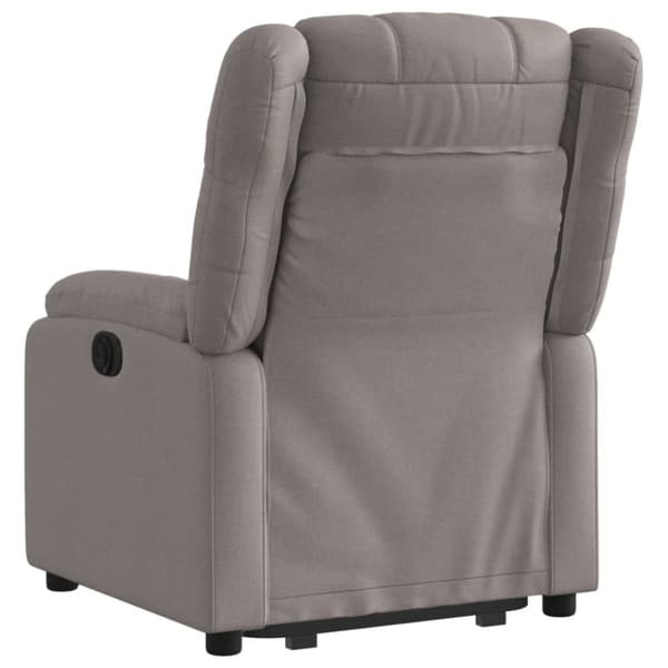 vidaXL Elektrisk reclinerfåtölj med uppresningshjälp taupe tyg