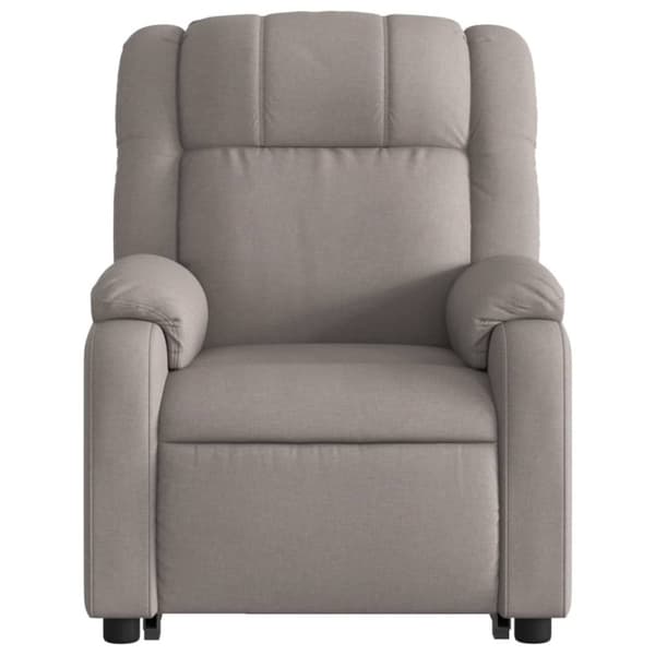 vidaXL Elektrisk reclinerfåtölj med uppresningshjälp taupe tyg
