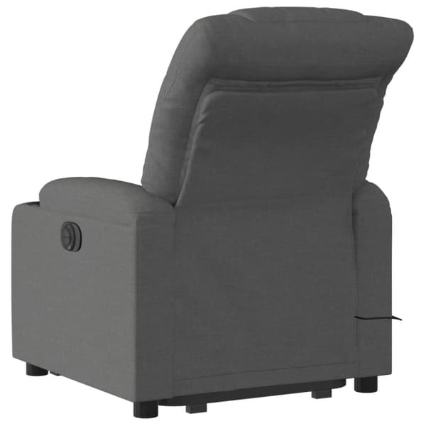 vidaXL elektrisk massagestol med løftefunktion stof mørkegrå