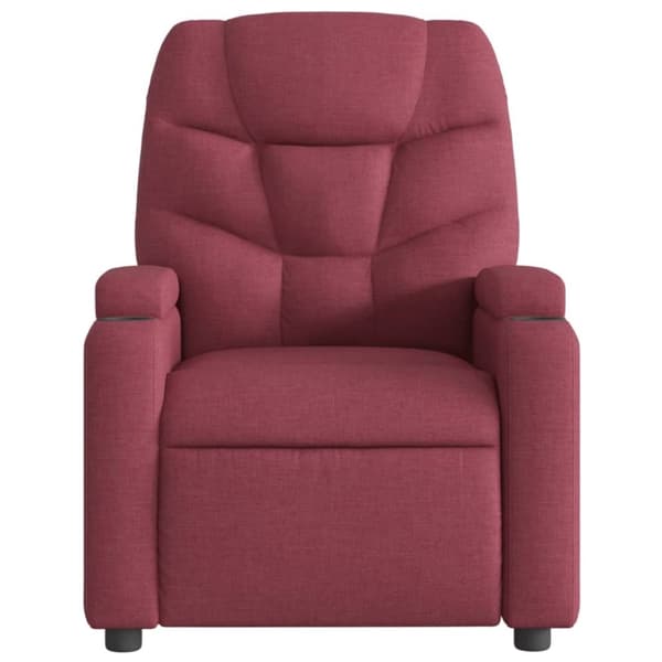 vidaXL Elektrisk massagefåtölj vinröd tyg