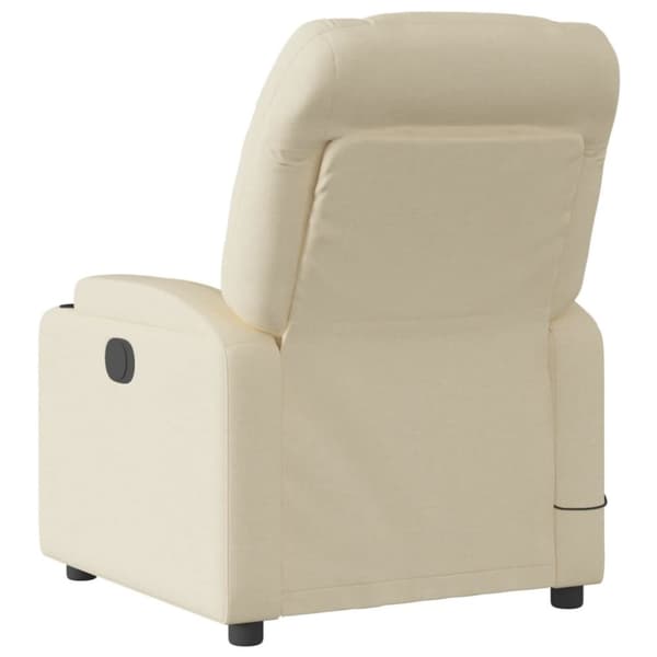 vidaXL eldrevet massagestol stof cremefarvet