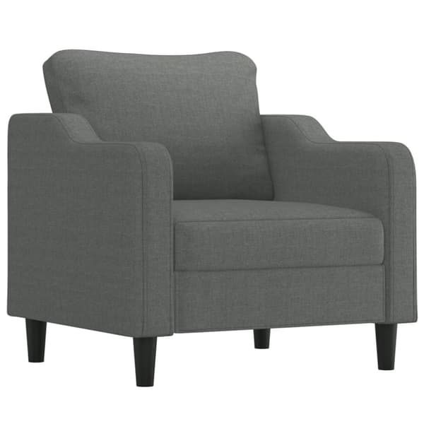 vidaXL sofasæt 3 dele med puder stof mørkegrå