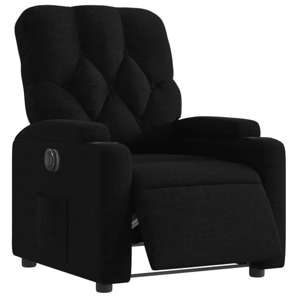 vidaXL Elektrisk reclinerfåtölj svart tyg