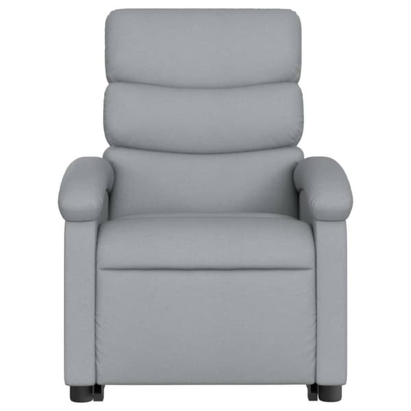 vidaXL Elektrisk reclinerfåtölj med uppresningshjälp ljusgrå tyg