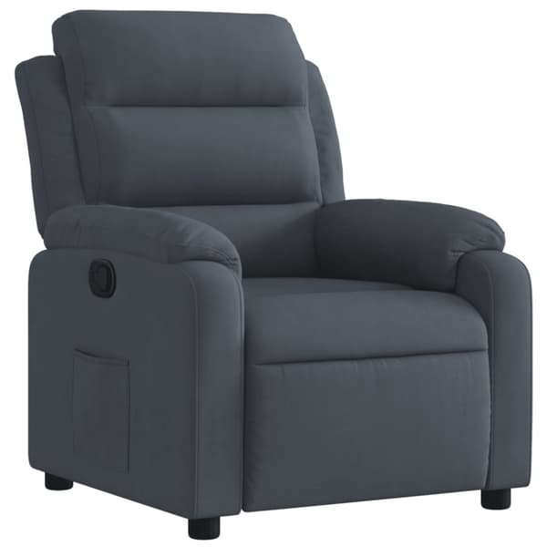 vidaXL lænestol velour mørkegrå