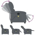 Miniatyrbild 6 av 9: vidaXL Elektrisk massagefåtölj mörkgrå sammet