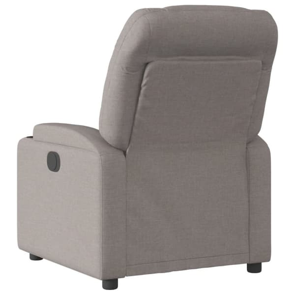 vidaXL Elektrisk reclinerfåtölj taupe tyg