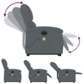 Miniatyrbild 6 av 9: vidaXL Elektrisk massagefåtölj med uppresningshjälp mörkgrå sammet
