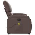 Miniatyrbild 10 av 11: vidaXL Massagefåtölj med uppresningshjälp brun konstläder