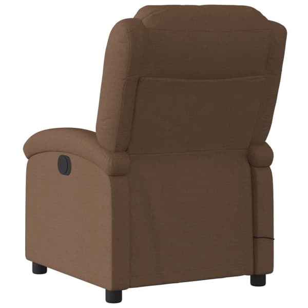 vidaXL eldrevet massagestol stof brun