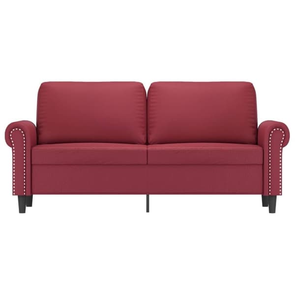 vidaXL 2-personers sofa 140 cm kunstlæder vinrød