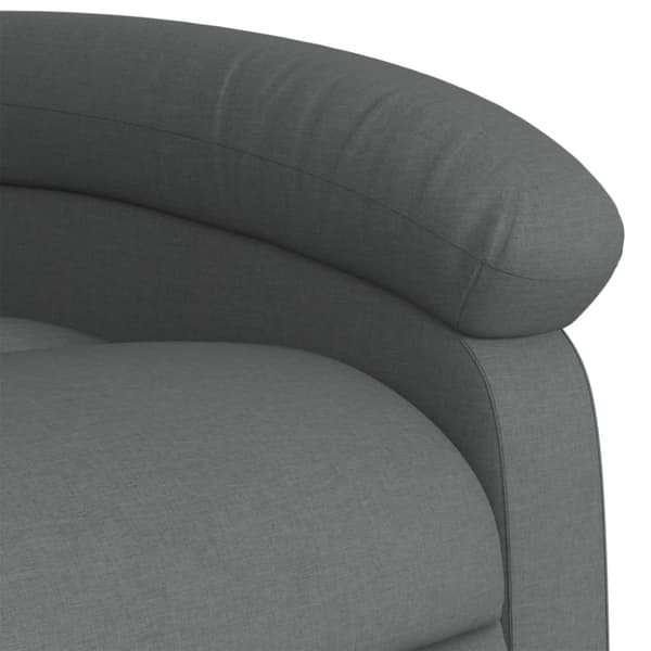 vidaXL Elektrisk reclinerfåtölj mörkgrå tyg