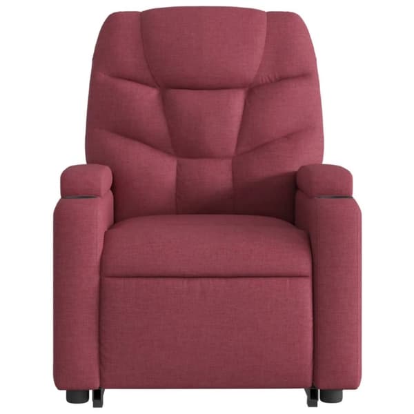 vidaXL Reclinerfåtölj med uppresningshjälp vinröd tyg