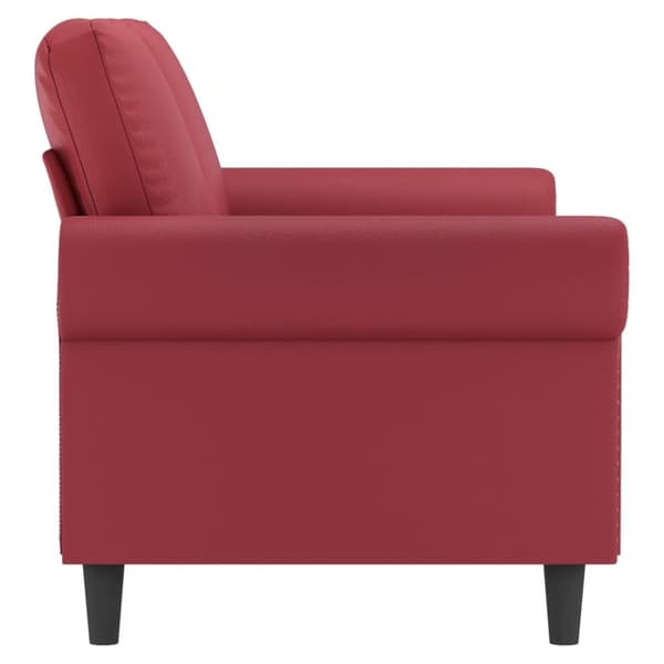 vidaXL 2-sitssoffa vinröd 140 cm fuskläder
