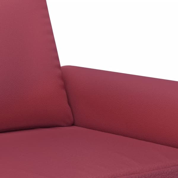 vidaXL 2-sitssoffa vinröd 140 cm fuskläder