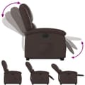 Miniatyrbild 7 av 11: vidaXL Reclinerfåtölj med uppresningshjälp brun konstläder