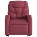 Miniatyrbild 7 av 11: vidaXL Elektrisk reclinerfåtölj med uppresningshjälp vinröd tyg